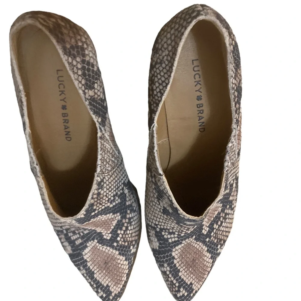 Lucky Brand Reptile Print Booties- Only worn once- Sz 9.5- Perfect Condition! - Picture 2 of 7